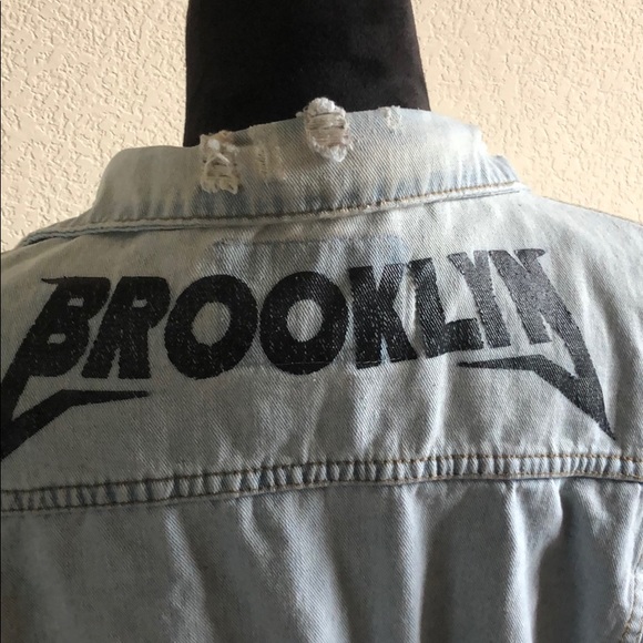 Distressed Whitewashed “Brooklyn” Jacket - Picture 3 of 6